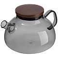 Чайник заварочный стекло, 1 л, с ситечком, с деревянной крышкой, Leonord, Aroma di Fiore, 910146