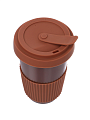 Стакан 450 мл, фарфор, Rosario, Coffee, с крышкой, подарочная упаковка, коричневый, Ф11-092L1 - фото 7