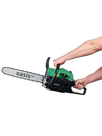 Пила цепная бензиновая, Oasis, 3.8 л.с., 2800 Вт, длина шины 45 см, шаг цепи 0.325 дюйм, 72 звена, GS-5618 Eco, 105012001012