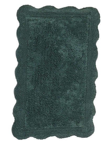 Коврик для ванной, 0.5х0.8 м, хлопок, волна, зеленый, Silvano, Лиона, BM-1041