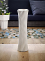 Ваза для сухоцветов керамика, напольная, 56х13.5 см, Спираль, Y4-3235, белая - фото 3