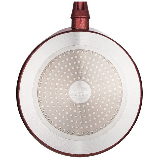 Сковорода блинная премиум &quot;red queen&quot; Agness 22см, инд дно, 3-слойн покр granit, pfoa free, 936-501