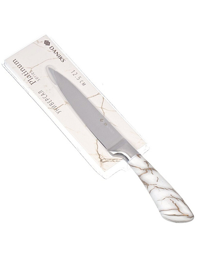 Нож кухонный Daniks, Platinum, универсальный, нержавеющая сталь, 12.5 см, рукоятка пластик, WFCF-0044-4