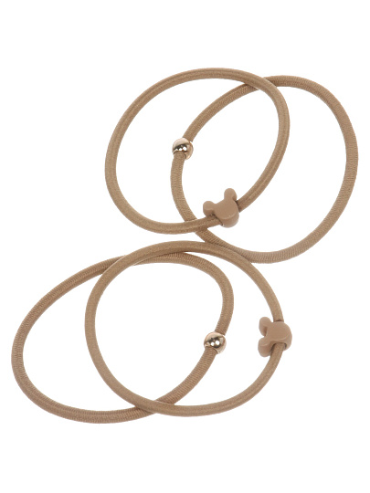 Набор резинок с бусинами и медвежонком, 4шт, A110065