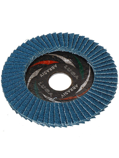 Круг лепестковый торцевой КЛТ2 для УШМ, LugaAbrasiv, диаметр 115 мм, посадочный диаметр 22 мм, зернистость ZK40, шлифовальный