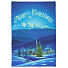 Полотенце кухонное 40х60 см, 180 г/м2, Рождественский город, синее, Китай, TT4060-7 - фото 3