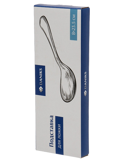 Подставка для ложки, стекло, 23х8 см, Снежинки на красном, Daniks