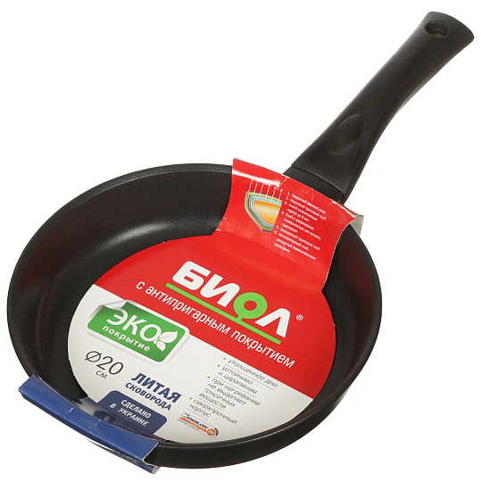 Сковорода алюминий, 20 см, антипригарное покрытие, Биол, Классика, TR-4001