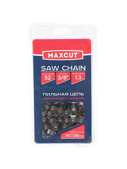 Цепь пильная Maxcut, 91LV-52E, шаг цепи 3/8 '', 1.3 мм, 52 звена , блистер, 086321052