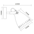 Светильник Camelion, New York WML-428-1 С01, 40 Вт, E27, на 1 лампочку, IP20, металл, белый, 13059 - фото 2