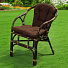 Мебель садовая Сиеста, коричневая, стол, 55х55х56 см, 2 кресла, подушка коричневая, 100 кг, IND06 - фото 7