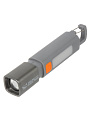 Фонарь встроенный аккумулятор, зарядка от USB, металл, пластик, карабин, DJ013