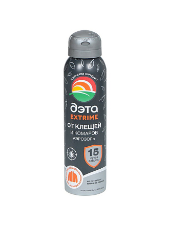 Репеллент от комаров, клещей, аэрозоль, для обработки одежды и снаряжения, Дэта, Extreme, 150 мл, 66704702