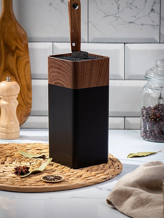 Подставка для ножей, пластик, прямоугольная, 22x11 см, Y4-7668