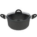 Кастрюля алюминий, антипригарное покрытие, 4 л, с крышкой, крышка стекло, Victoria, Престиж, Р07 4.0G
