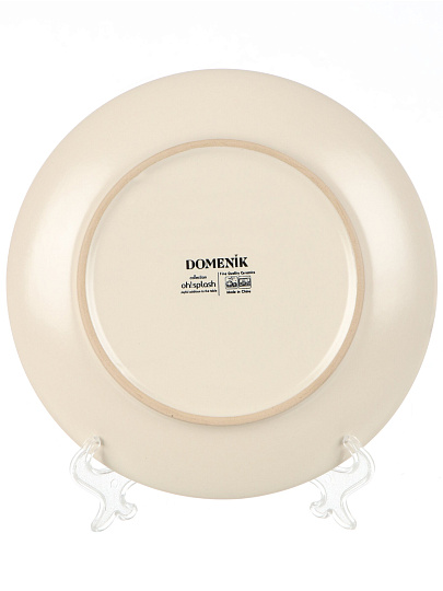 Тарелка десертная, керамика, 19 см, круглая, OH!SPLASH, Domenik, DMD182, бежевая