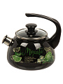 Чайник сталь, эмалированное покрытие, 2 л, со свистком, ручка консольная, Керченский металлургический завод, Мохито, черный, 43615-103/4.02-У4 - фото 5