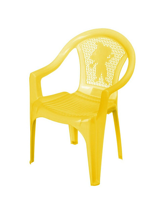 Стульчик детский пластик, Стандарт Пластик Групп, 38х35х53.5 см, желтый