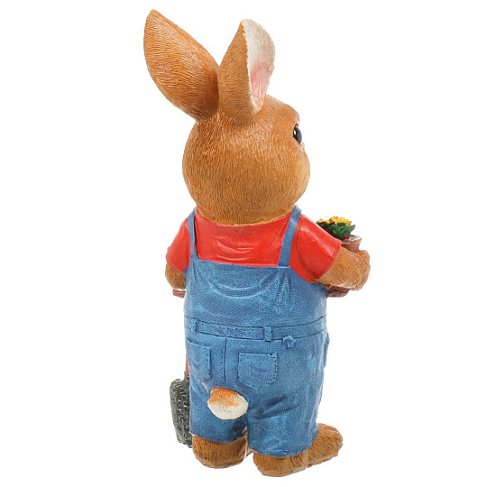 Фигурка садовая декоративная Кролик, 12.5х9.5х27 см, полистоун, Y4-8102