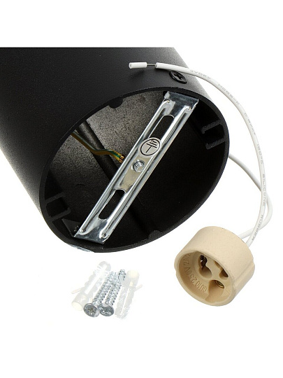 Светильник светодиодный, JazzWay, PDL-R 14080, 50 Вт, GU10, IP20, 8х8х14 см, 230 В, черный, белый, 5031425