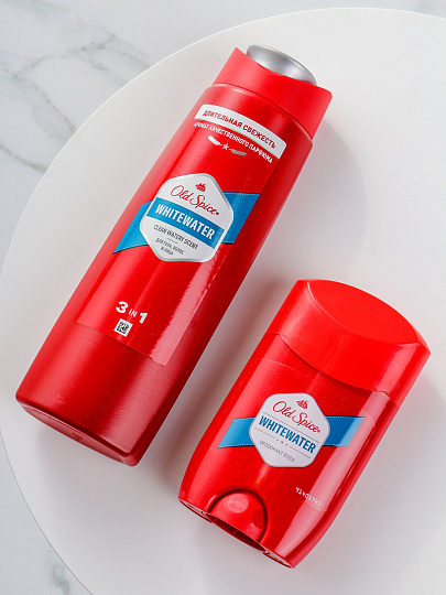 Набор подарочный для мужчин, Old Spice, WhiteWater, дезодорант стик 50 мл, гель для душа 250 мл