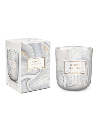 Свеча ароматизированная, 8х9 см, в стакане, в ассортименте, Bartek Candles, Мрамор
