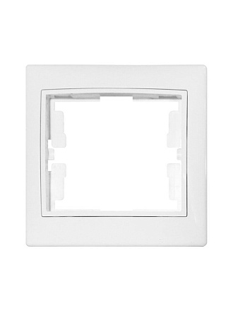Рамка однопостовая, белая, Quel, Lumina, 4105-1001-00100