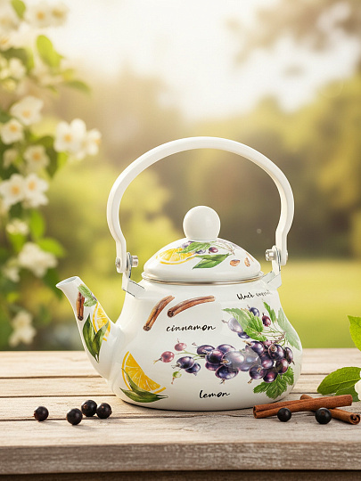 Чайник сталь, эмал, 1.5 л, Appetite, Вкус лета, индукц, FT11-VL