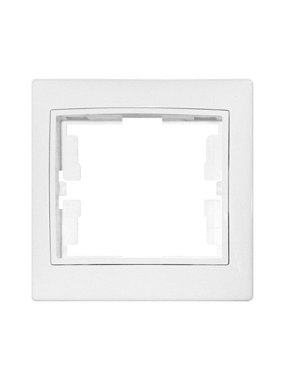 Рамка однопостовая, белая, Quel, Lumina, 4105-1001-00100