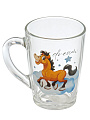 Кружка стекло, 300 мл, Капучино Лошади Мечтатели, Luminarc, 07C1334LMT - фото 3