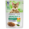 Корм для животных Perfect Fit, 75 г, для взрослых кошек, желе, индейка, для иммунитета, Q2969