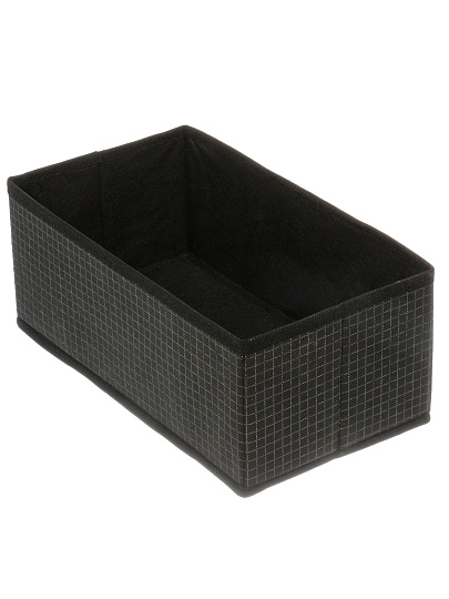 Кофр для хранения, складной, 3 шт, черная клетка, 29х29х12, 29х16х12, 15х14.5х13, A190051