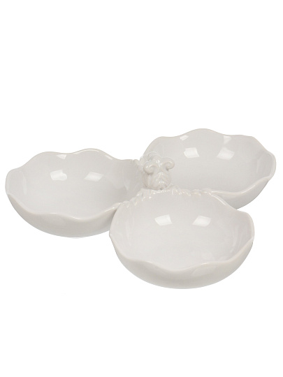 Менажница керамика, 24х24х7 см, 3 секции, Lefard, София, 763-096