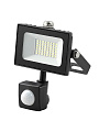Прожектор светодиодный, General Lighting Systems, 30 Вт, 6500 К, IP65, 2150 Лм, с датчиком движения, черный, 403134