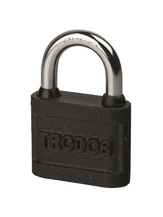 Замок навесной Trodos, BC-HG45-60, 210 052, блистер, цилиндровый, черный, 3 ключа