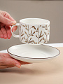 Набор чайный керамика, 12 предметов, на 6 персон, 220 мл, молочный, Веточки, B060505 - фото 2