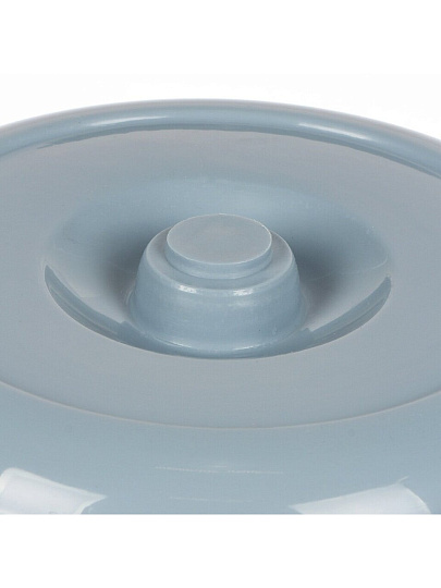 Ведро пластик, 10 л, с крышкой, серо-синее, хозяйственное, Violet, 021049