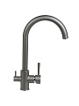 Смеситель для кухни, Aqwin, с картриджем, с подключением к фильтру, графит, A44297-19