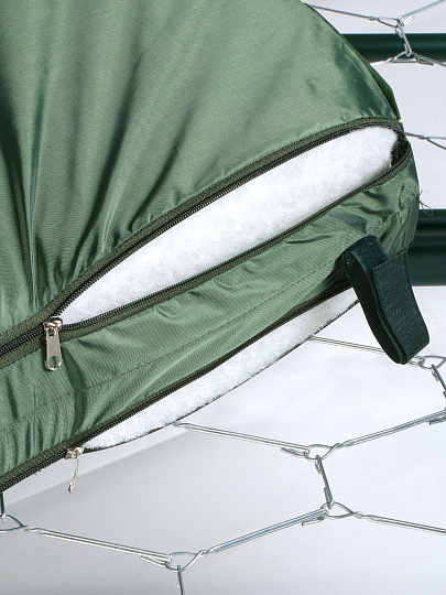 Качели садовые 3-местные, 209.5х127х165 см, 300 кг, Генуя, раскладываются в кровать, с москитной сеткой, зеленые, A45G.536, металл