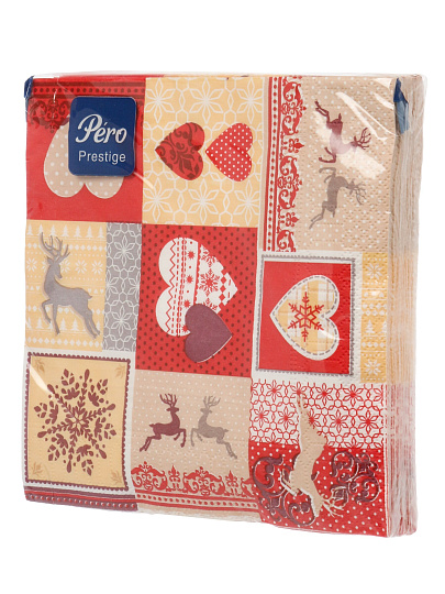 Салфетки Pero, Deluxe Счастье, 20 шт, 3 сл, 33х33 см, 1138