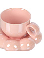 Чайная пара керамика, 2 предмета, на 1 персону, 180 мл, Розовое облако, блюдце 15х4 см, B060318 - фото 3