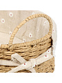 Корзина 26х17х9 см, овальная, плетеная, бежевая, с ручками, Y4-7648 - фото 7