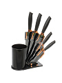 Набор кухонных принадлежностей 19 предметов, силикон, бамбук, на подставке, с доской, черный, Daniks, Y4-9609 - фото 3