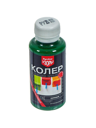 Колер паста, Русские узоры, №20, зеленый, 100 мл
