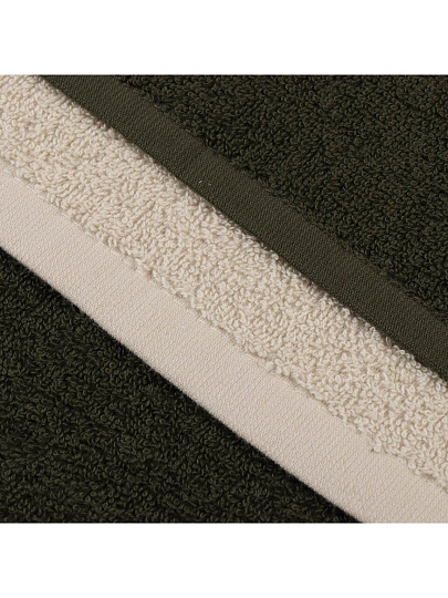 Набор полотенец кухонных 3 шт, махровый, 100% хлопок, 400 г/м2, Silvano, Pollen, темно-зеленый, молочный, Узбекистан