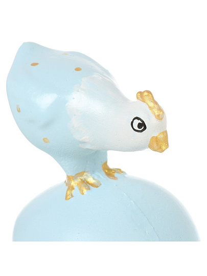 Фигурка декоративная гипс, Курочка на яйце-3, 10.5х12.5 см, голубая, Evis, 28 2885 0003