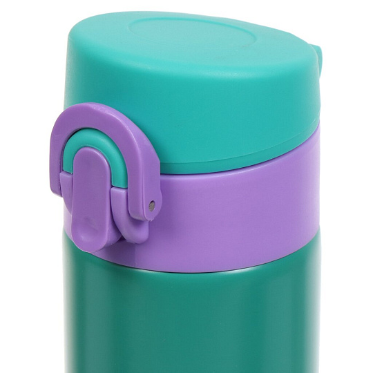 Термобутылка нержавеющая сталь, 350 мл, узкая горловина, Barouge, колба нержавеющая сталь, изумрудный, фиолетовая, ВТ-155