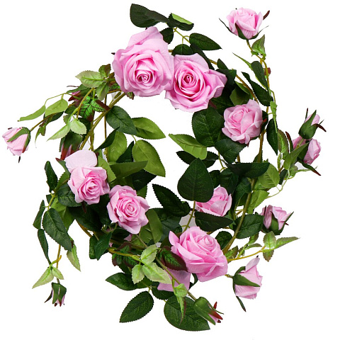 Гирлянда декоративная Розы, 180 см, из цветов, Y4-6518