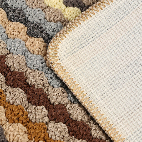 Коврик грязезащитный придверный, 50х80 см, полипропилен, латекс, толщина 7 мм, с рисунком, Sindbad, 5402