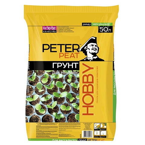 Грунт Hobby, для рассады, 50 л, Peter Peat